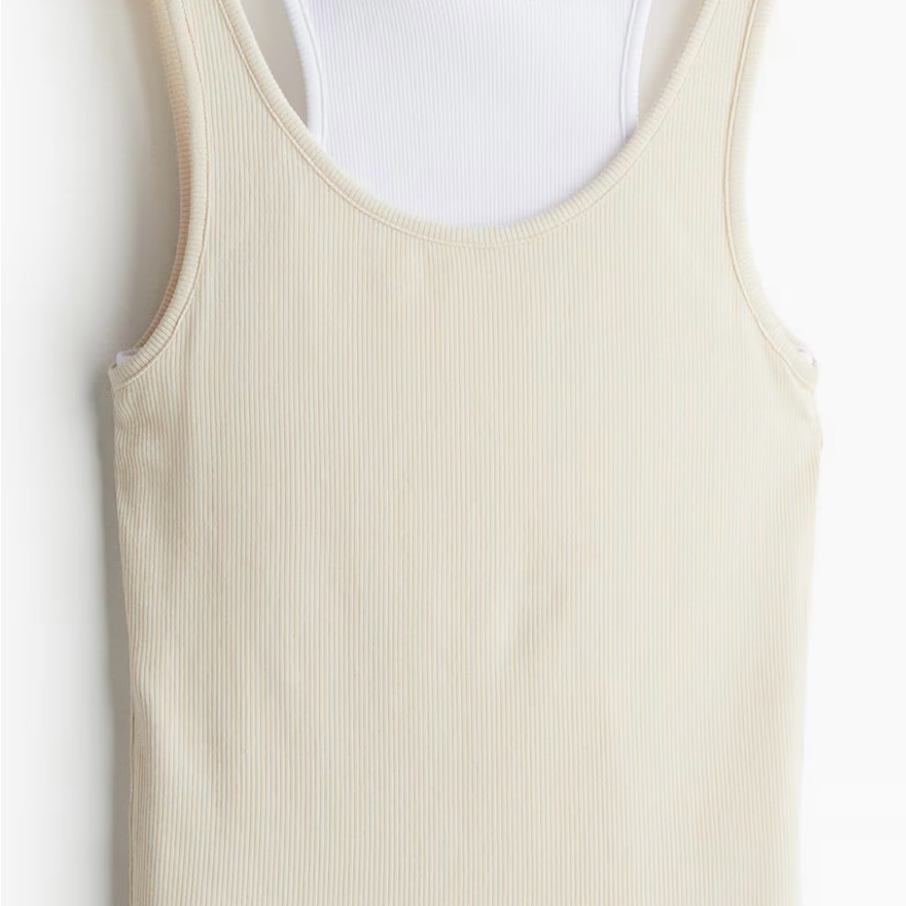 Double-Layered Ribbed Tank Top